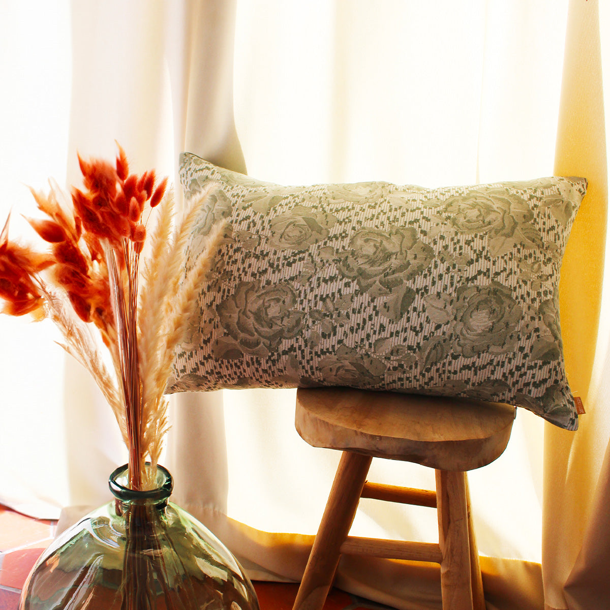 Coussin gabriel vert 40x60cm