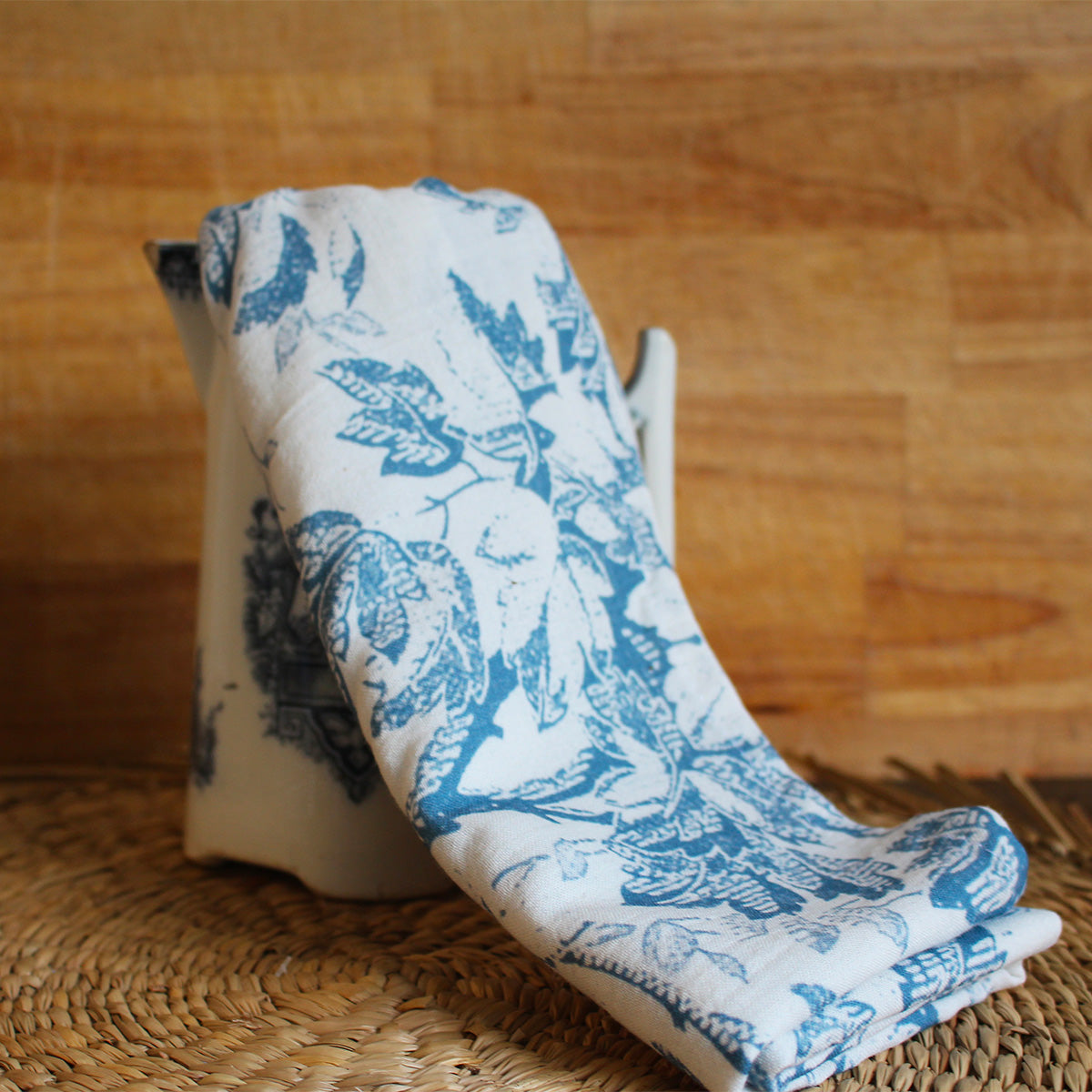 Torchon 100% coton - Andréane Bleu