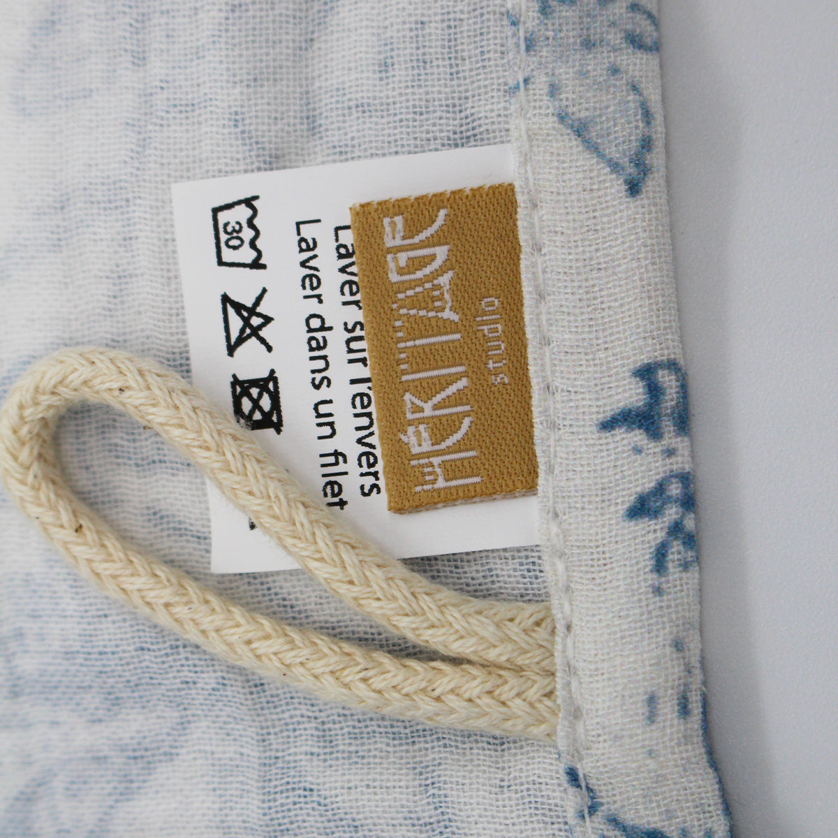 Torchon 100% coton - Andréane Bleu