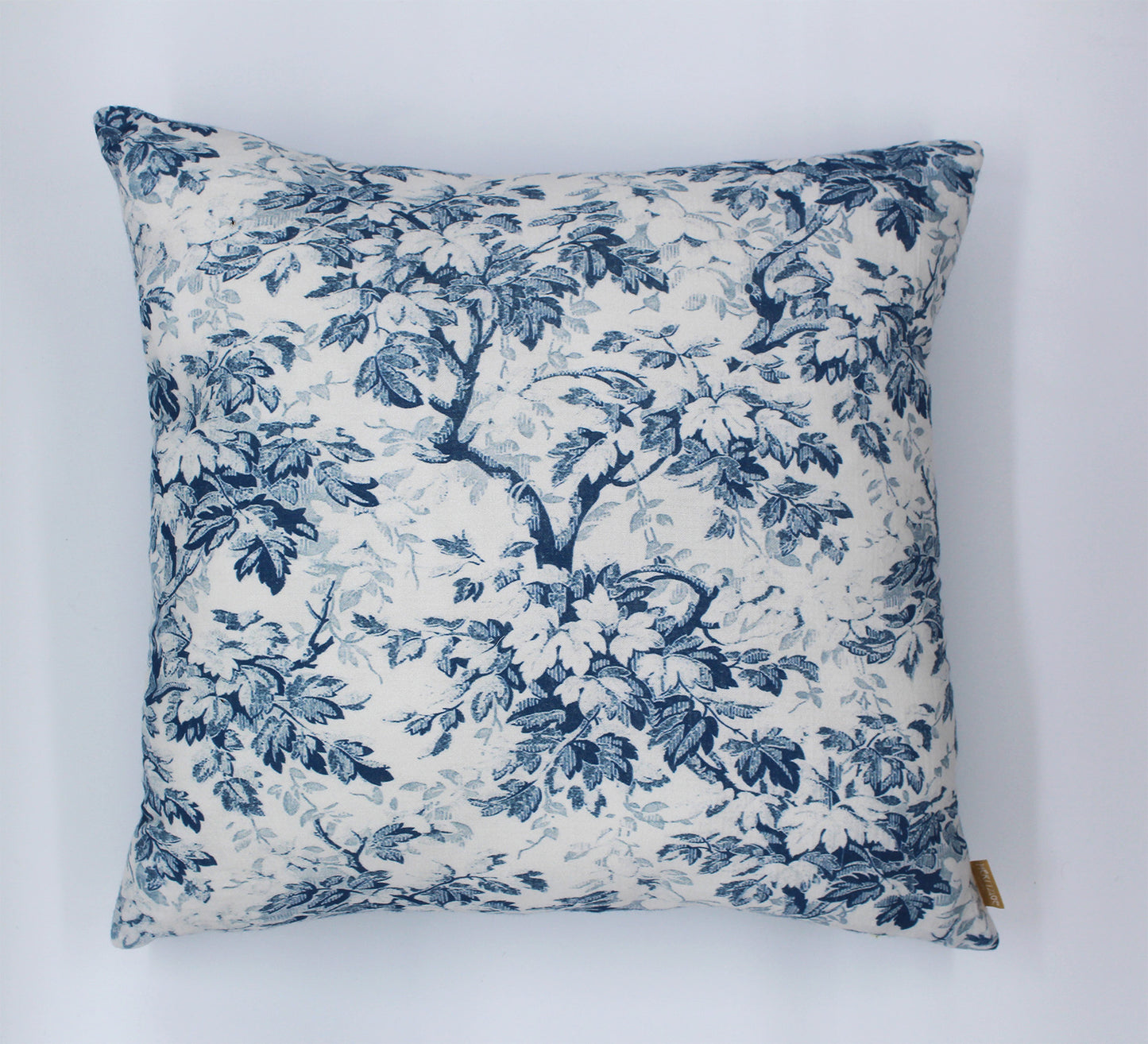 Coussin canapé bleu en gaze de coton