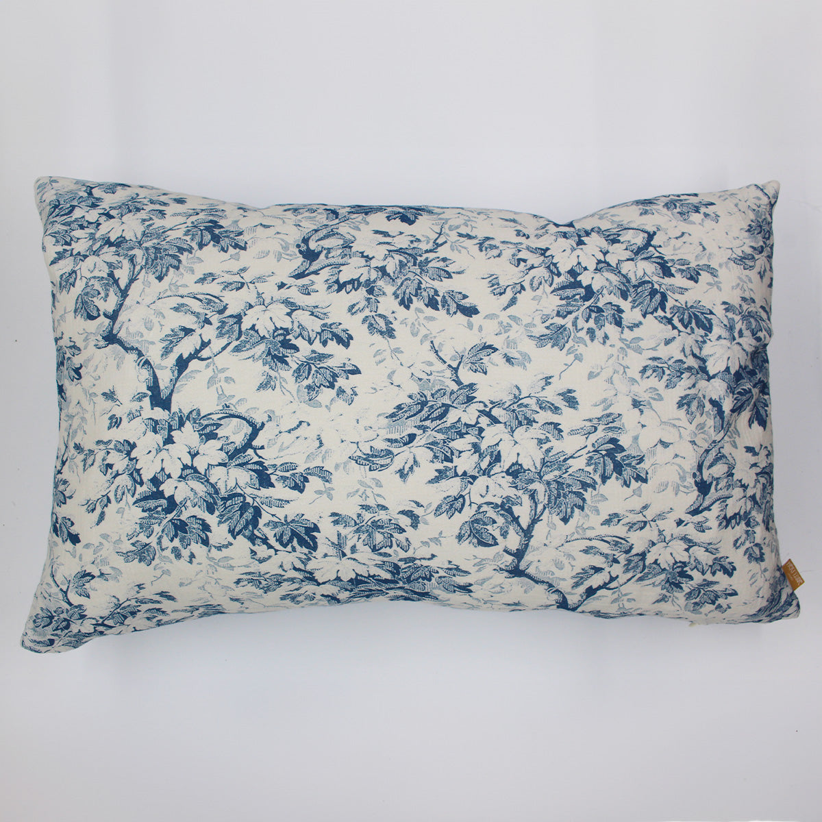 Coussin décoratif bleu en gaze de coton