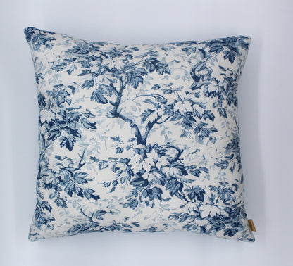 Coussin canapé bleu en gaze de coton