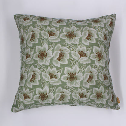 Coussin décoratif à fleurs en gaze de coton