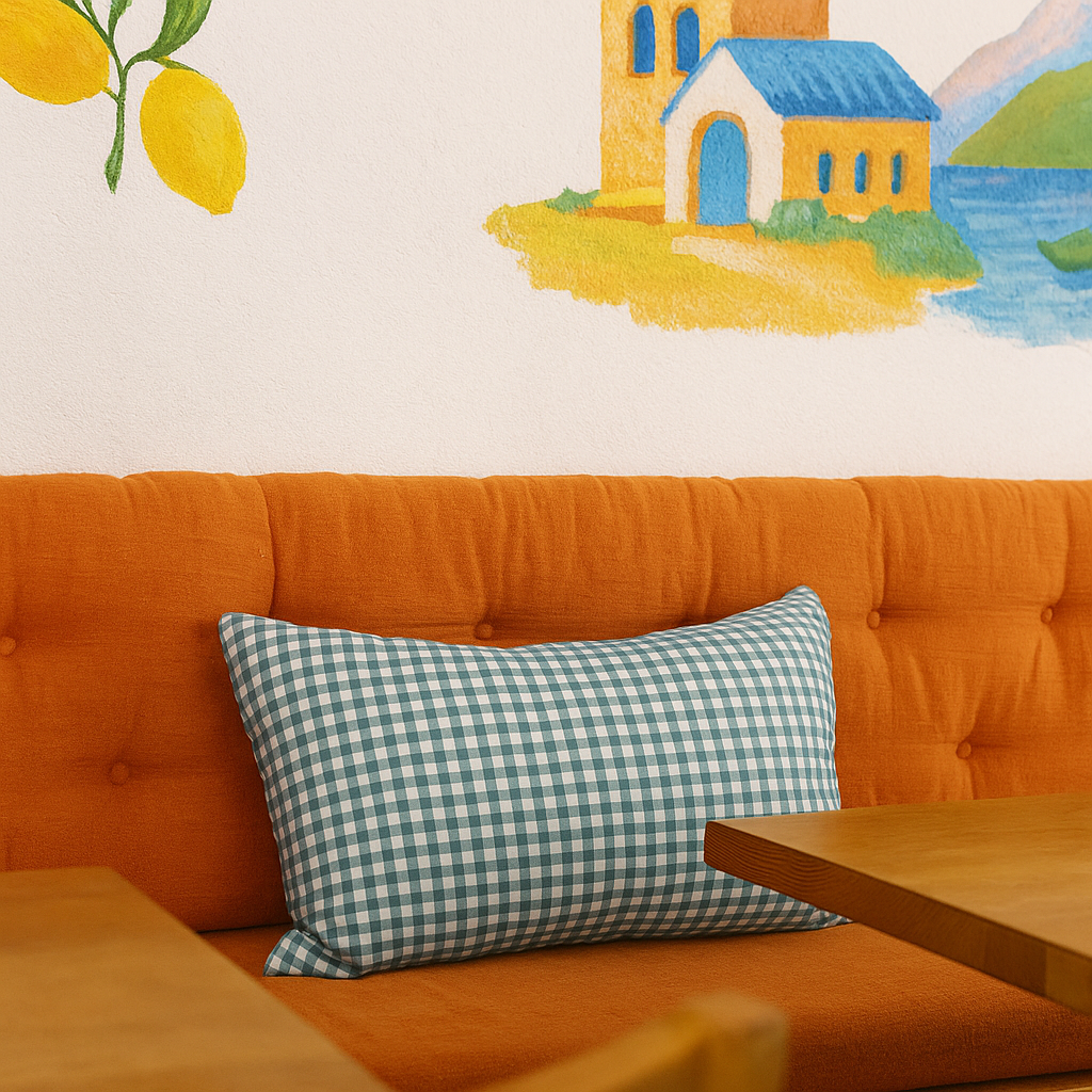 Coussin Cyrielle bleu 40x60cm