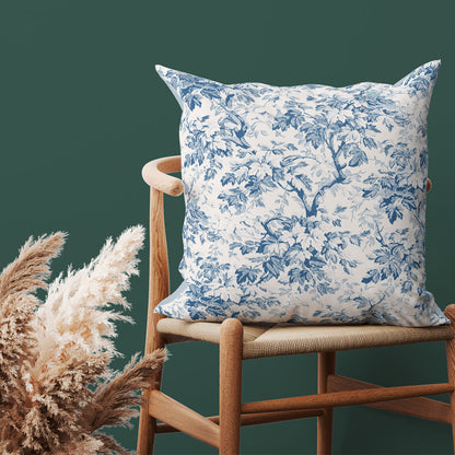 Coussin canapé bleu en gaze de coton