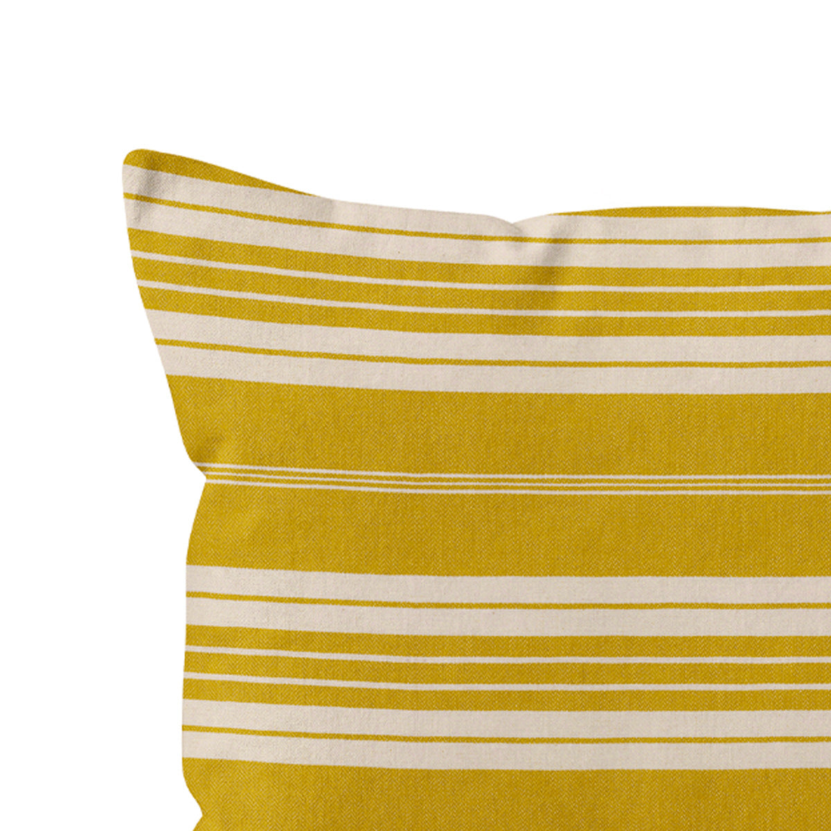 Coussin déco 30x40 cm - Motif Rayé Jaune et Blanc | Héritage Studio