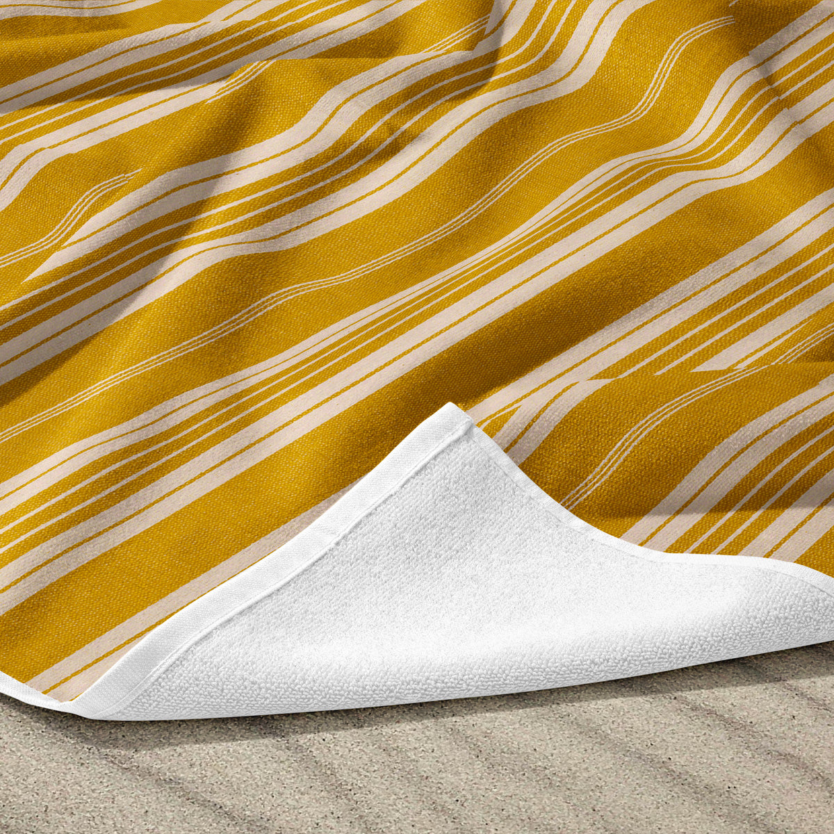 Serviette de plage grande jaune